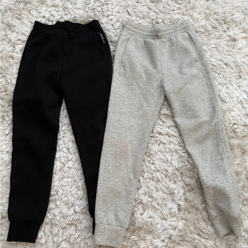 Abercrombie Kids’ YPB Cozy Jogger Pants - Black & Light Gray, Sz 13/14